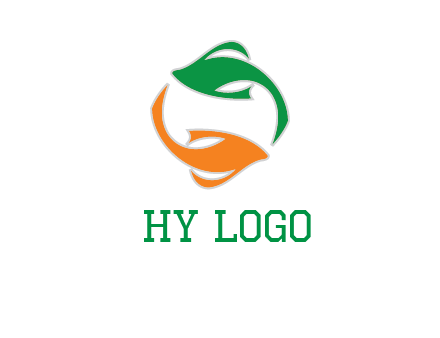 yin yang gold fish logo