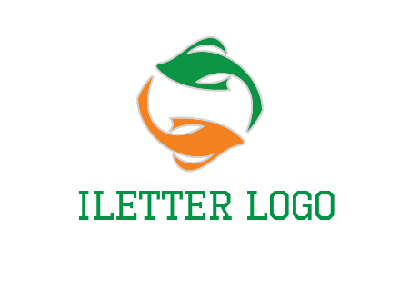 yin yang gold fish logo