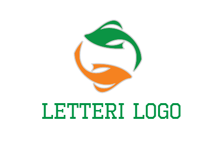 yin yang gold fish logo