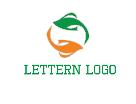 yin yang gold fish logo