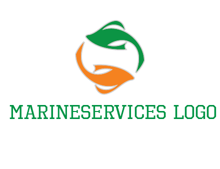 yin yang gold fish logo