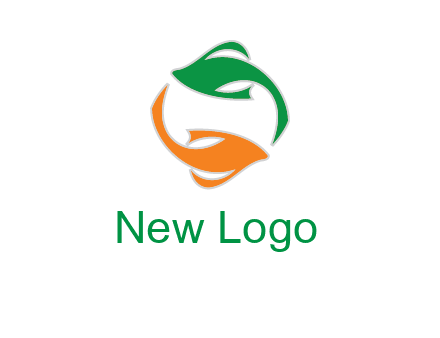 yin yang gold fish logo