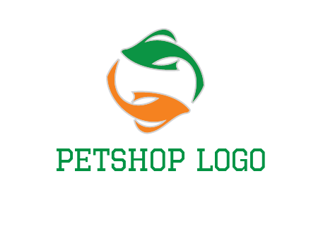 yin yang gold fish logo