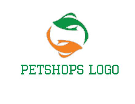 yin yang gold fish logo