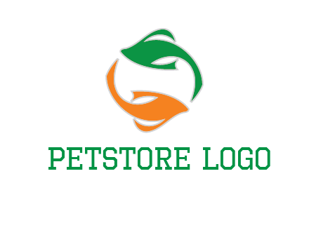 yin yang gold fish logo