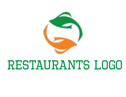yin yang gold fish logo