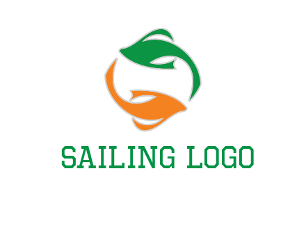 yin yang gold fish logo