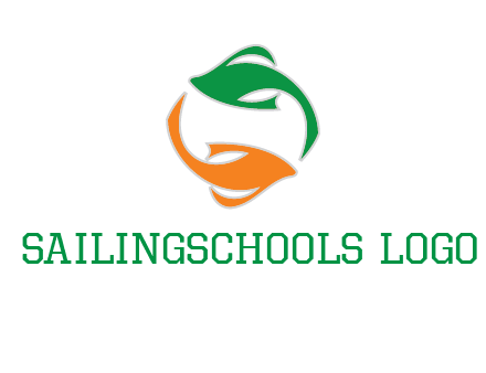 yin yang gold fish logo
