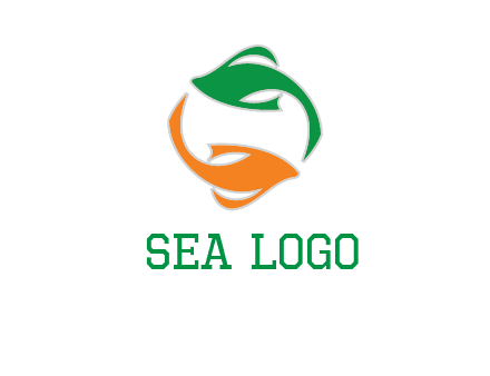 yin yang gold fish logo