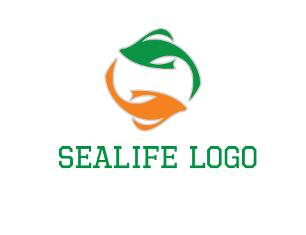 yin yang gold fish logo