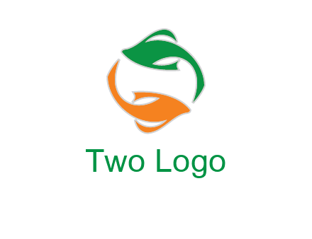 yin yang gold fish logo