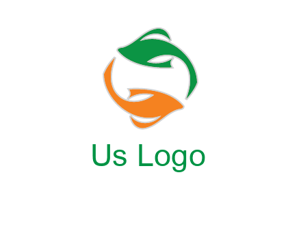 yin yang gold fish logo