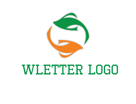 yin yang gold fish logo