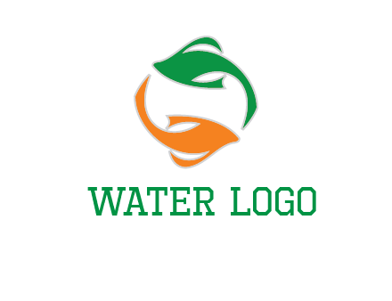yin yang gold fish logo