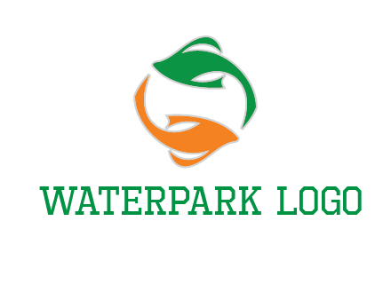 yin yang gold fish logo