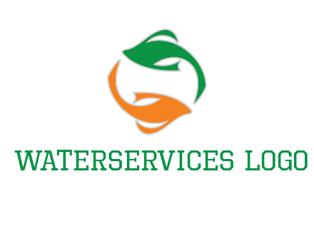 yin yang gold fish logo