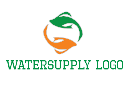 yin yang gold fish logo