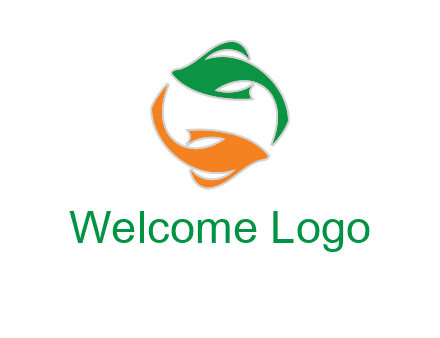 yin yang gold fish logo