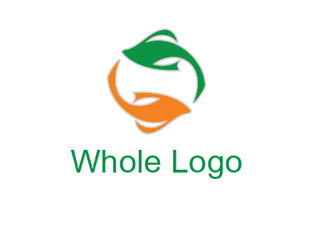 yin yang gold fish logo