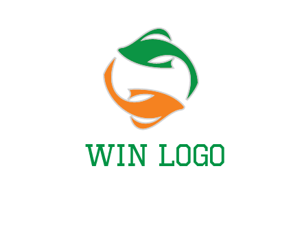 yin yang gold fish logo