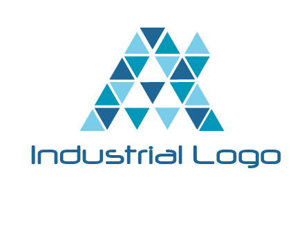 mosaic tiles in triangle structure construction logo