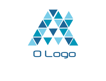 mosaic tiles in triangle structure construction logo