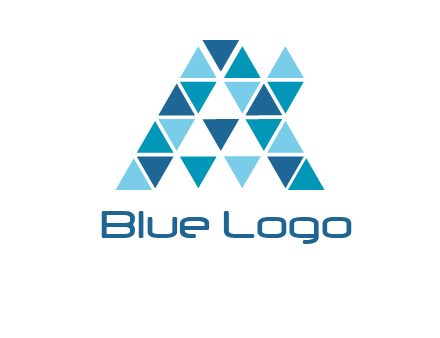 mosaic tiles in triangle structure construction logo