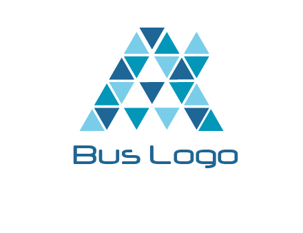 mosaic tiles in triangle structure construction logo