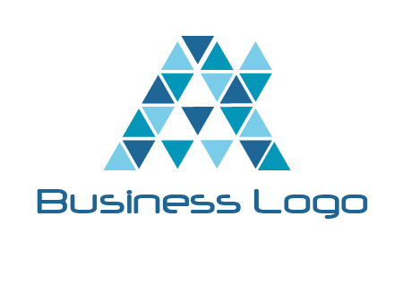 mosaic tiles in triangle structure construction logo