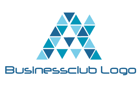 mosaic tiles in triangle structure construction logo