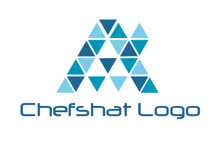 mosaic tiles in triangle structure construction logo