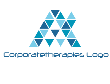 mosaic tiles in triangle structure construction logo