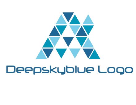 mosaic tiles in triangle structure construction logo