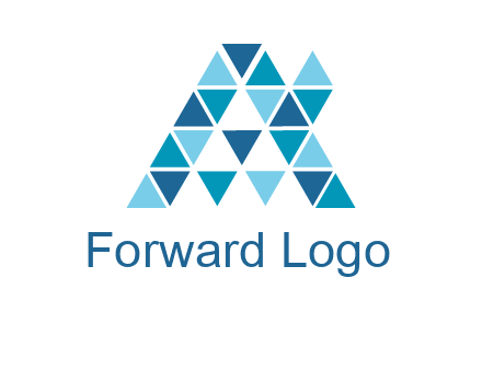 mosaic tiles in triangle structure construction logo
