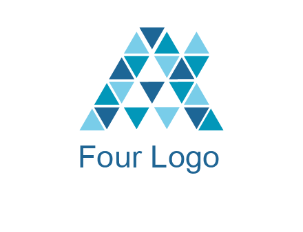mosaic tiles in triangle structure construction logo