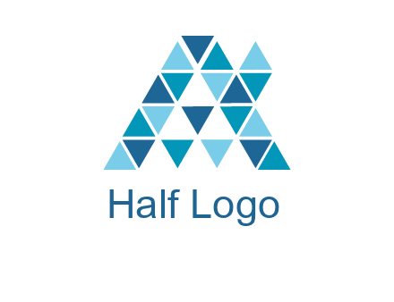 mosaic tiles in triangle structure construction logo