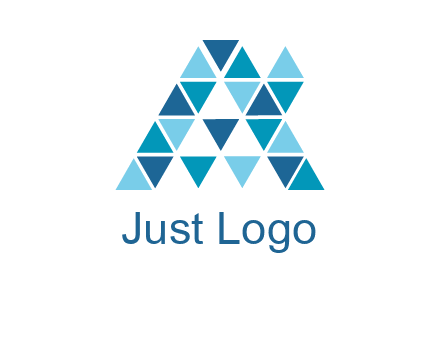 mosaic tiles in triangle structure construction logo
