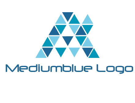mosaic tiles in triangle structure construction logo