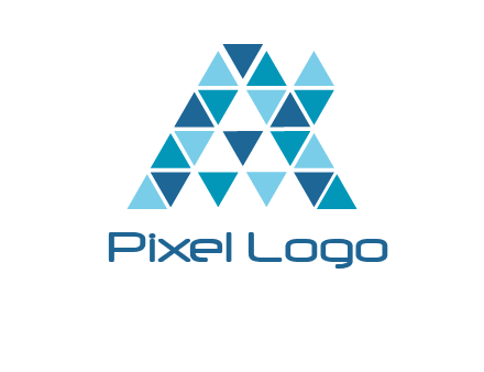 mosaic tiles in triangle structure construction logo