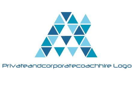 mosaic tiles in triangle structure construction logo