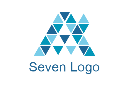 mosaic tiles in triangle structure construction logo