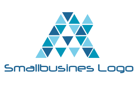 mosaic tiles in triangle structure construction logo