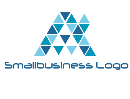 mosaic tiles in triangle structure construction logo