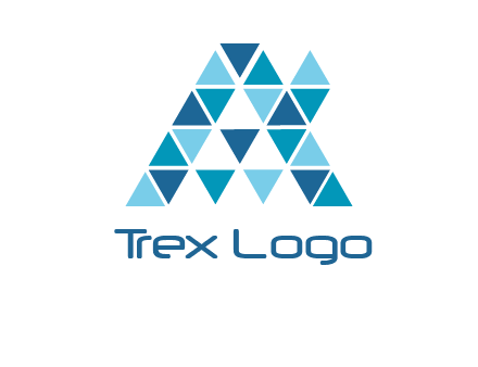 mosaic tiles in triangle structure construction logo