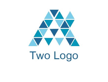 mosaic tiles in triangle structure construction logo