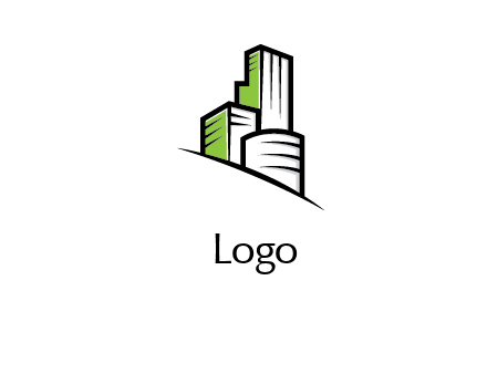 skyscrapers construction logo