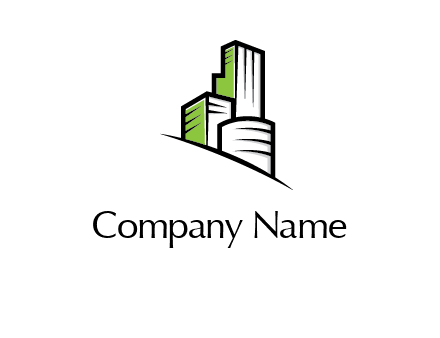 skyscrapers construction logo