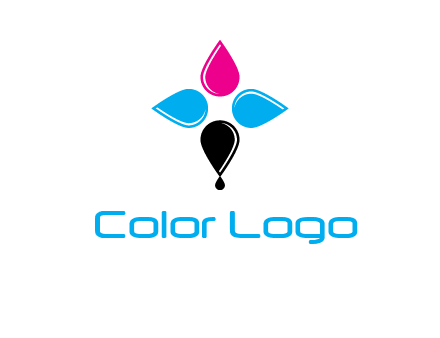 color drops in cross formation symbol