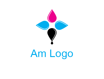 color drops in cross formation symbol