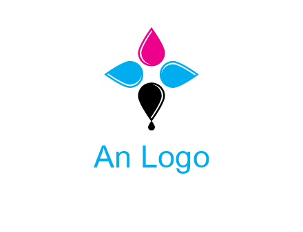color drops in cross formation symbol